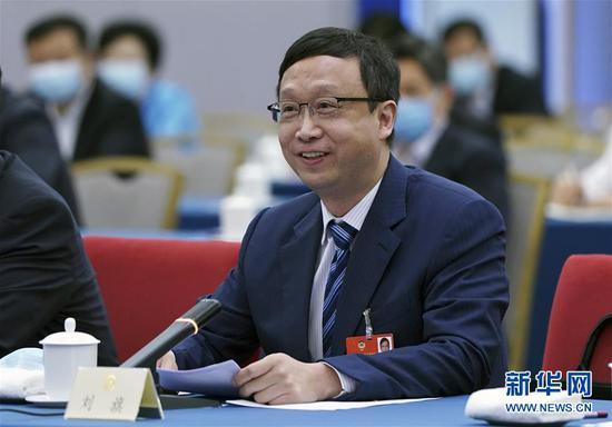  5月23日，全國政協(xié)委員劉旗在政協(xié)聯(lián)組會(huì)上發(fā)言。新華社記者 謝環(huán)馳 攝